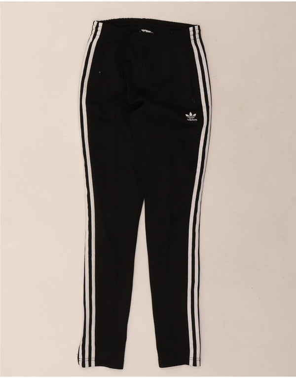 Adidas Mujer Prime Azul Chándal Pantalones UK 4 XS Negro Algodón
