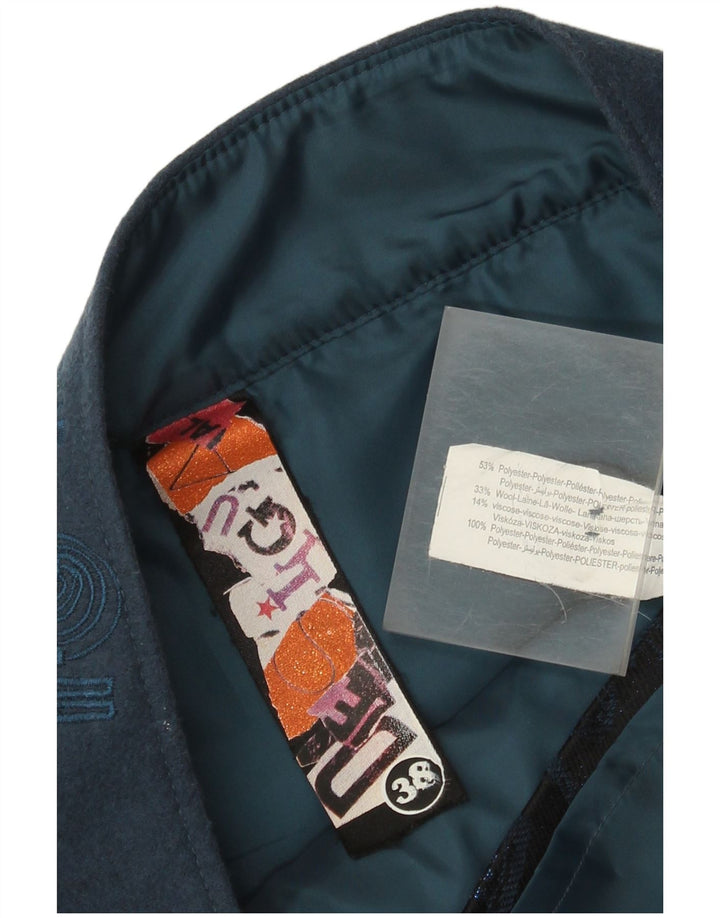 Desigual Falda Acampanada para Mujer EU 38 Medium W32 Azul Marino Geométrico