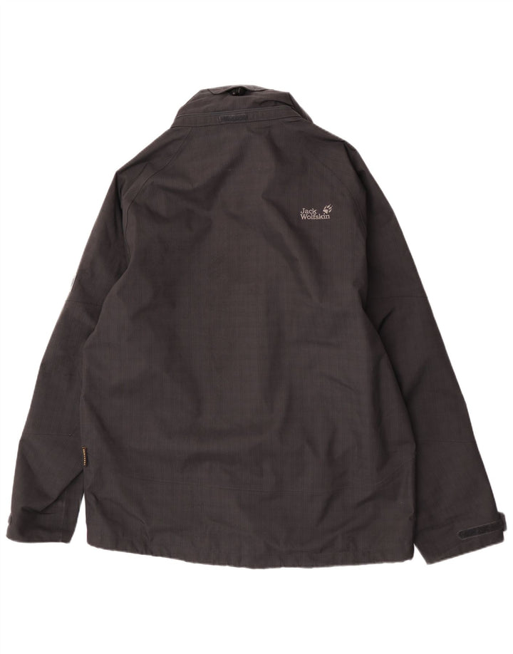 Jack Wolfskin Chaqueta impermeable para hombre UK 40 Large Poliéster negro