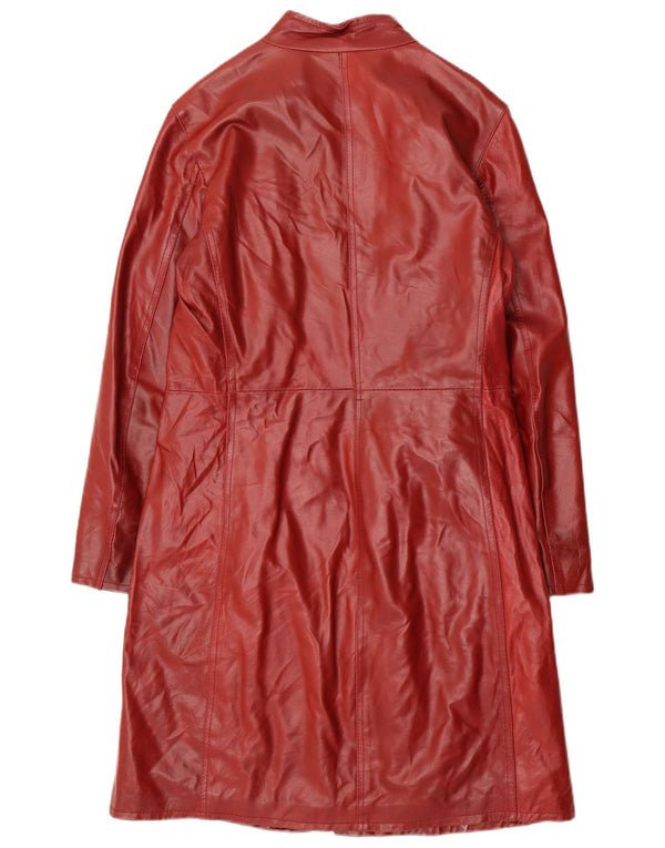Bayside Abrigo de cuero para mujer Reino Unido 44 Medio Rojo