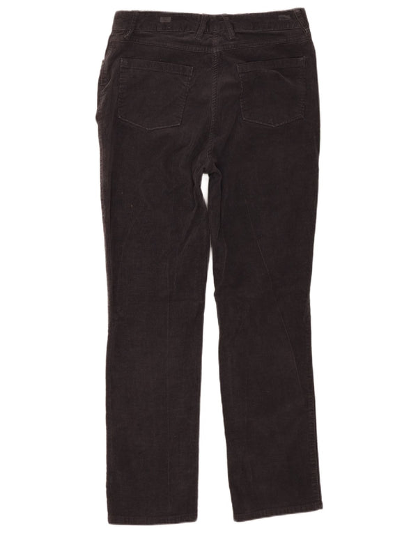 Marks & Spencer Pantalones rectos de pana para mujer UK 12 Medium W32 L28 Gris