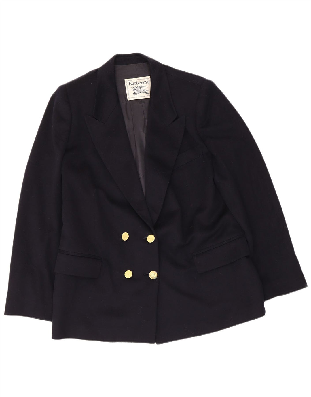 Burberrys Chaqueta tipo blazer con doble botonadura para mujer Reino Unido 44 Lana azul marino mediana