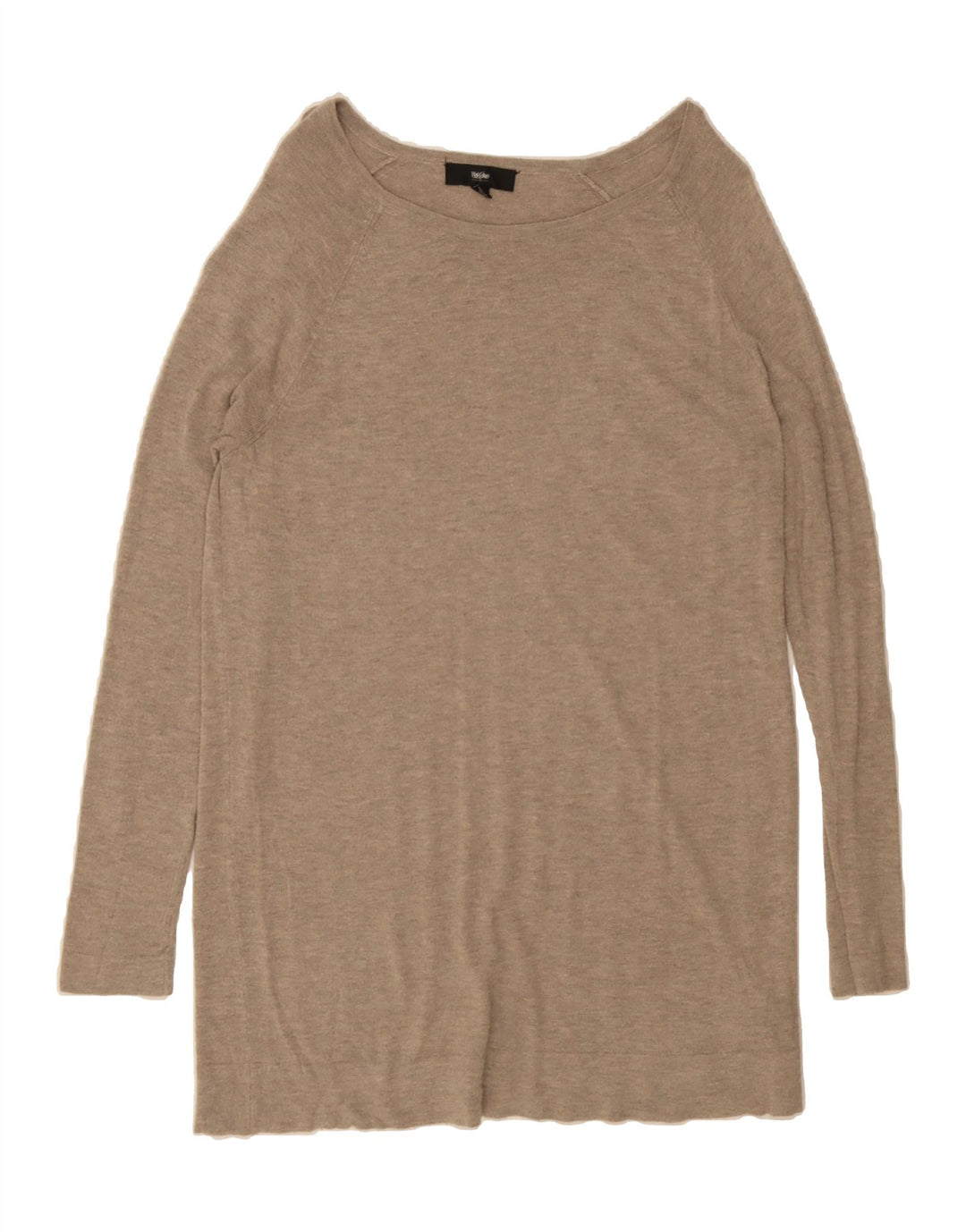 MOSSIMO Womens Long Sleeve Jumper Dress UK 14 Medium Beige Nylon Vintage Mossimo and Second-Hand Mossimo from Messina Hembry 