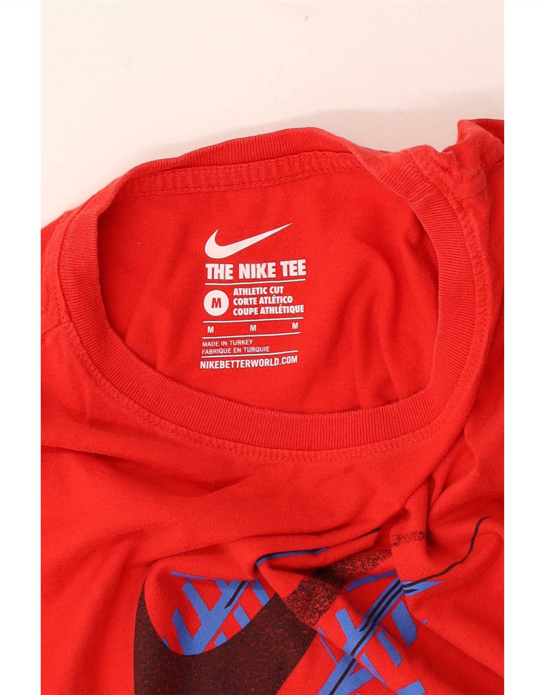 Nike Camiseta con gráfico de corte atlético para hombre, talla mediana, color rojo