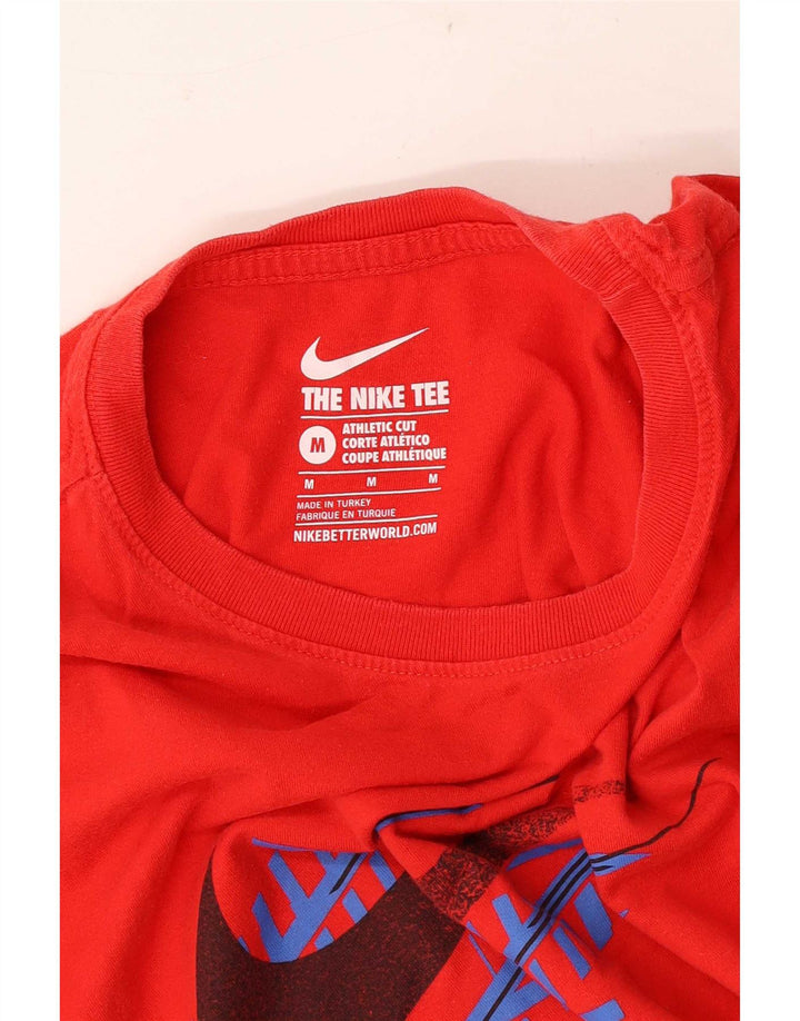 Nike Camiseta con gráfico de corte atlético para hombre, talla mediana, color rojo