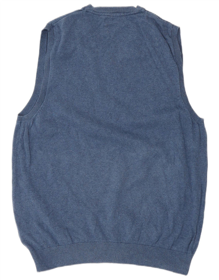 Marks & Spencer - Camiseta sin mangas para hombre, talla grande, algodón azul marino