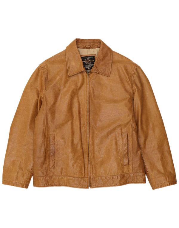 Mays & Rose Chaqueta de cuero para hombre UK 42 XL Beige