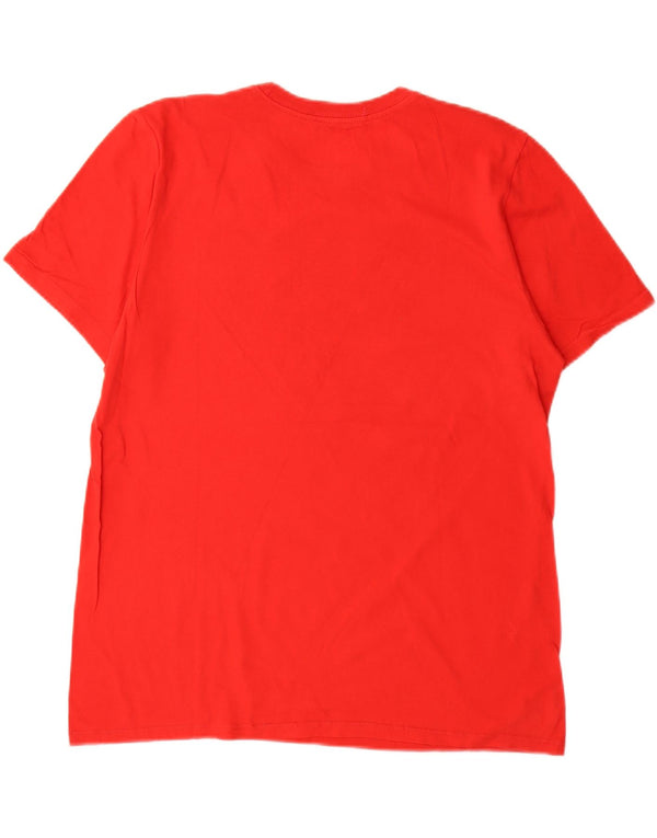 Nike Camiseta gráfica de corte atlético para hombre, talla grande, algodón rojo