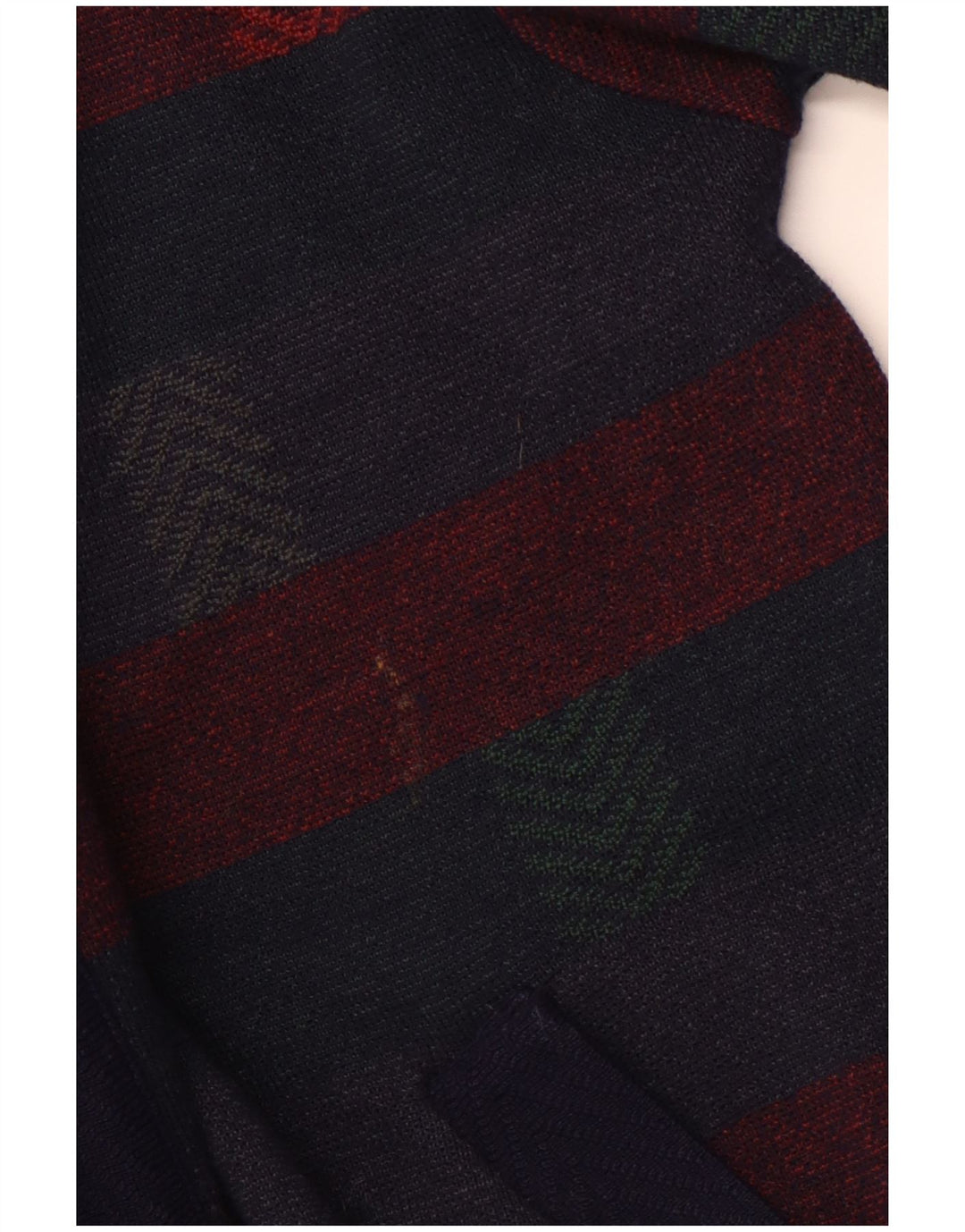 PIERRE SANGAN Suéter Cárdigan Hombre XL Lana Rayas Azul Marino