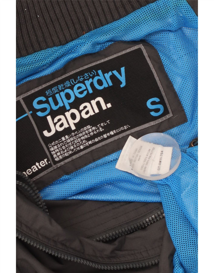 Superdry Chaqueta impermeable The Windcheater Graphic para mujer, talla 40, nailon gris pequeño