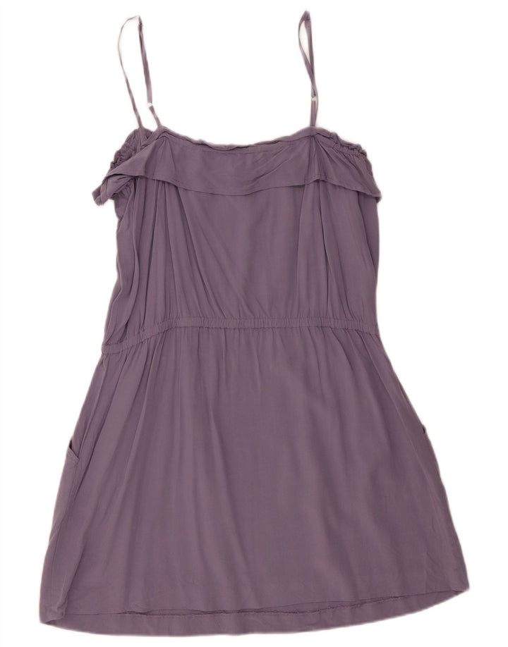 J. Crew Vestido de tirantes para mujer UK 40 Rayón morado mediano