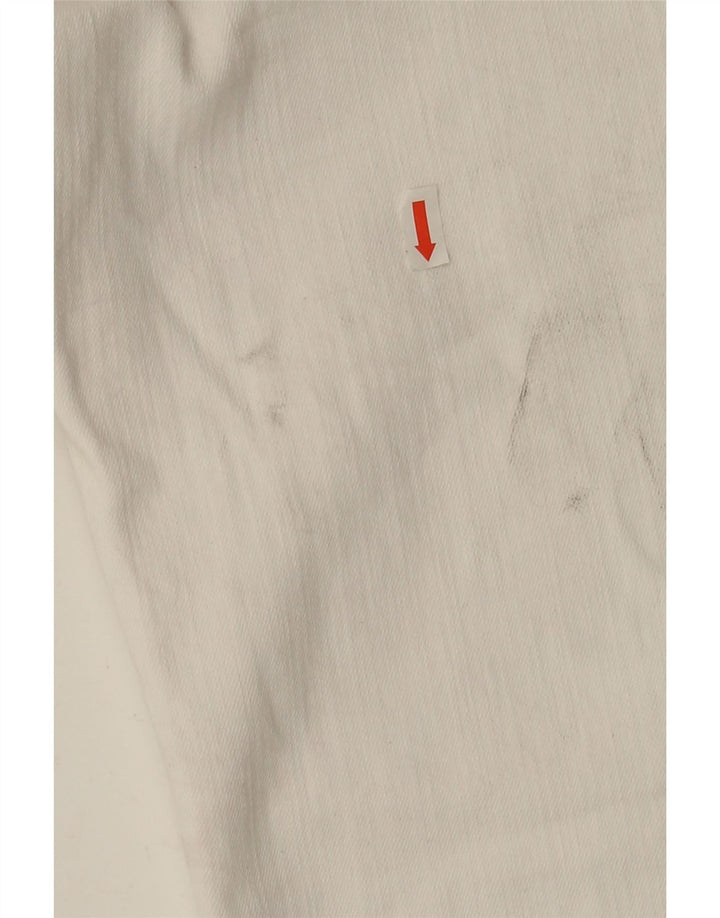 Zara Mujer Crop Bootcut Jeans EU 38 Small W28 L26 Algodón Blanco