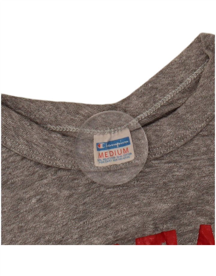 CHAMPION Camiseta gráfica para mujer Top UK 12 Poliéster gris medio