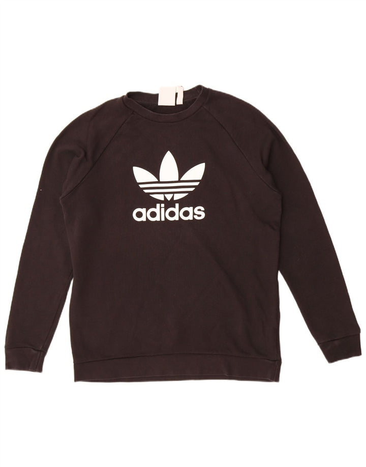 Adidas Hombre Sudadera Gráfica Jumper Medium Negro Algodón