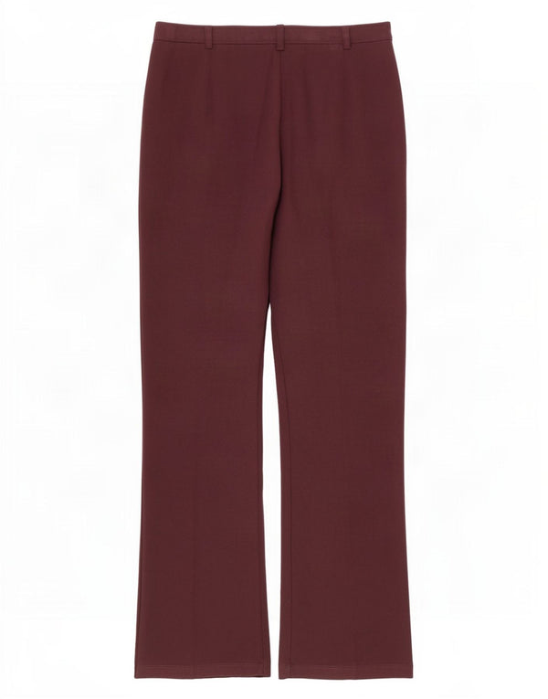 Marks & Spencer Womens Straight Suit Trousers UK 14 Medium W30 L27 Burgundy
