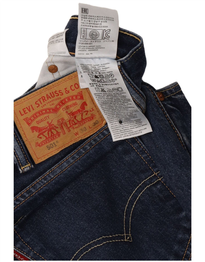 Levi's Vaqueros rectos de corte regular 501 para hombre W38 L30 Algodón azul