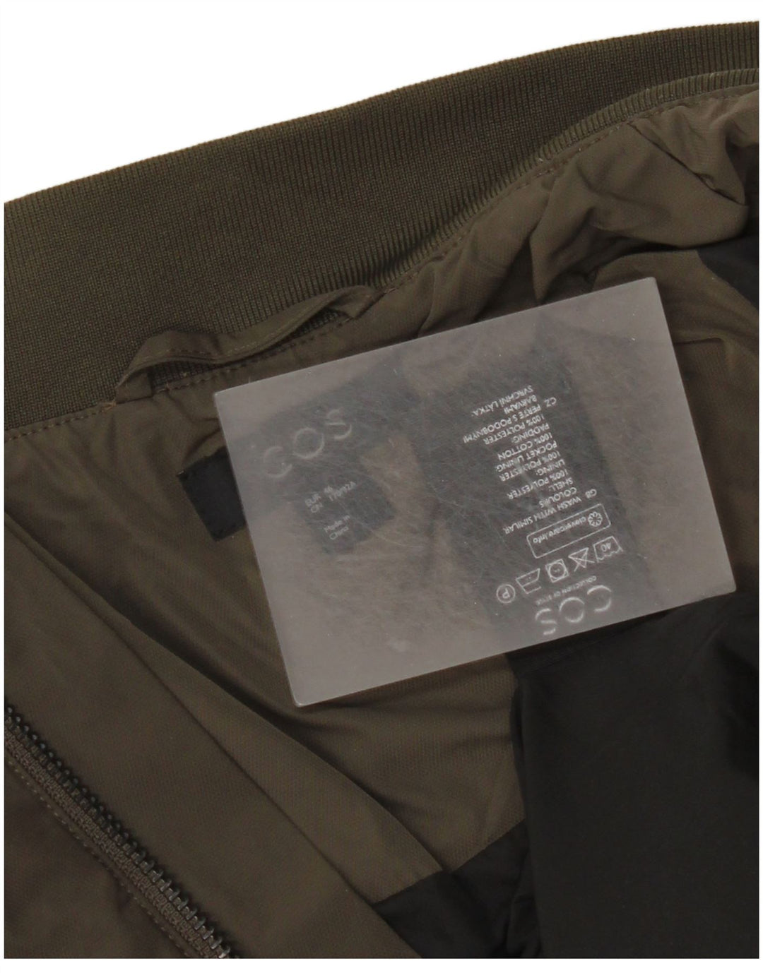Cos Chaqueta Bomber para Hombre EU 46 Small Caqui Poliéster
