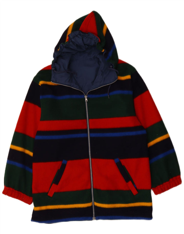 VINTAGE Chaqueta reversible con capucha de gran tamaño para mujer Reino Unido 12 Azul marino medio