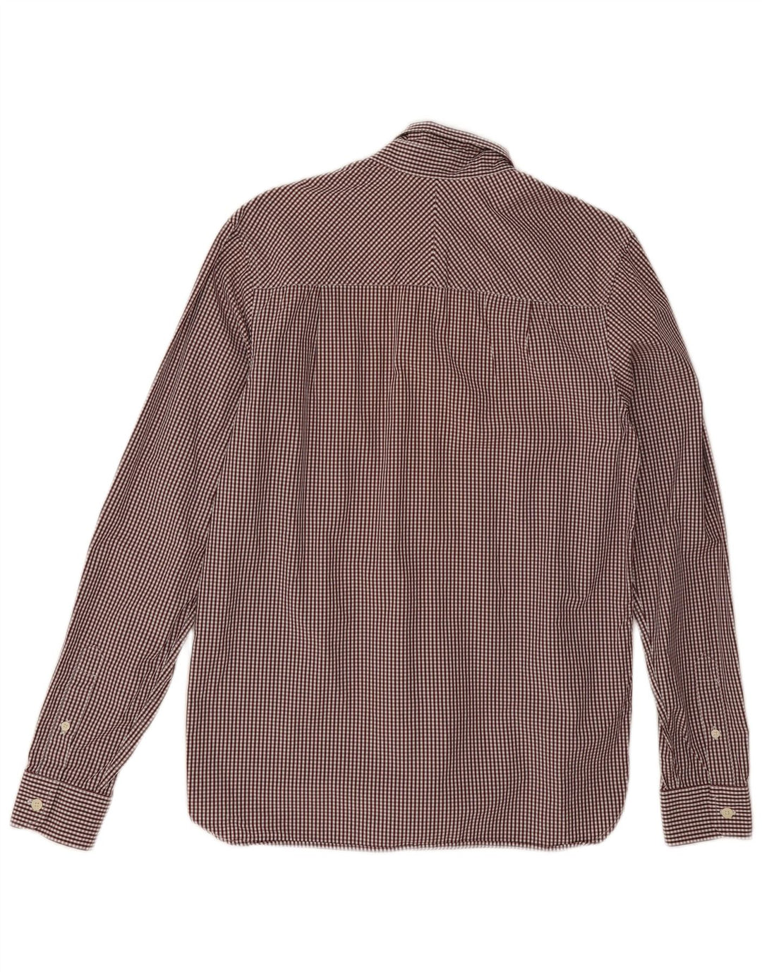 Fred Perry - Camisa para hombre pequeña de algodón a cuadros en color burdeos