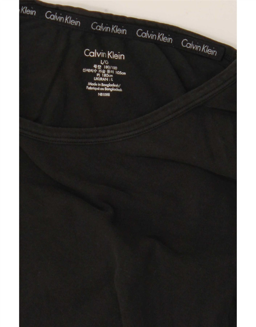 Calvin Klein Camiseta para mujer Top UK 46 Grande Negro