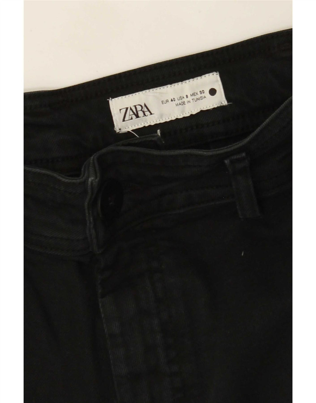 Zara Jeans De Pierna Ancha Para Mujer EU 40 Medium W30 L28 Negro