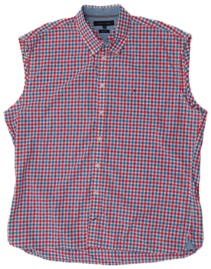 Tommy Hilfiger Camisa sin mangas para hombre, ajuste personalizado, 2XL, multicolor