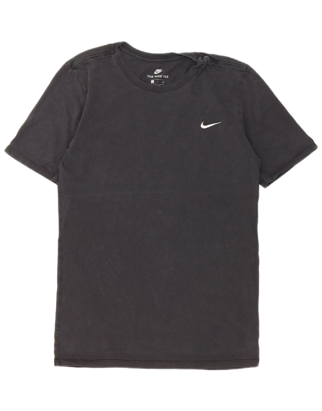 Nike Camiseta de corte atlético para hombre, talla pequeña, algodón negro