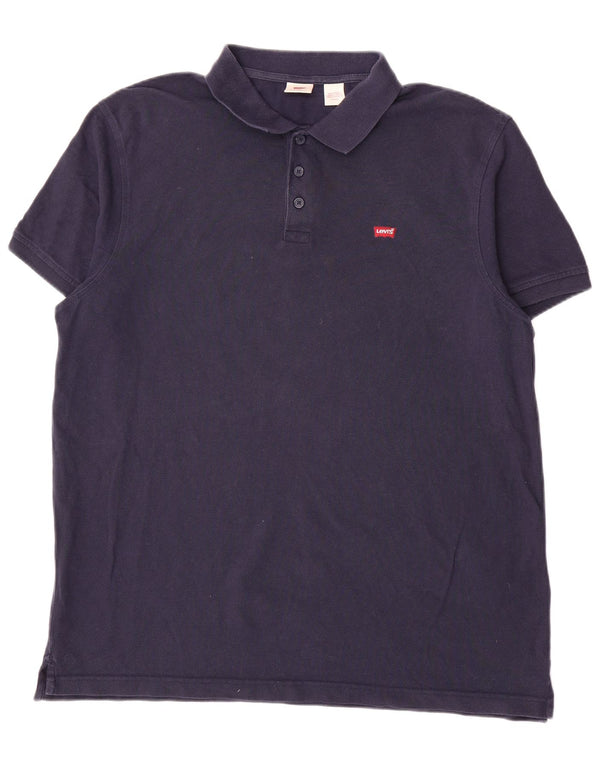 Levi's Mens Standard Fit Polo Shirt XL Navy Blue Cotton