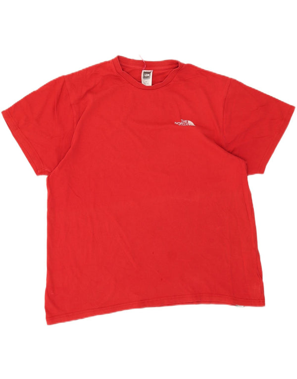 The North Face Camiseta gráfica para hombre Top grande de algodón rojo