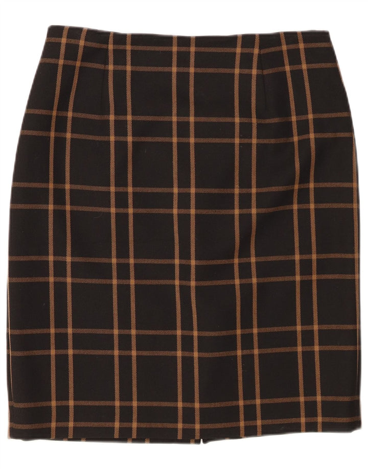 HOBBS Falda recta para mujer UK 12 Medium W30 Black Plaid