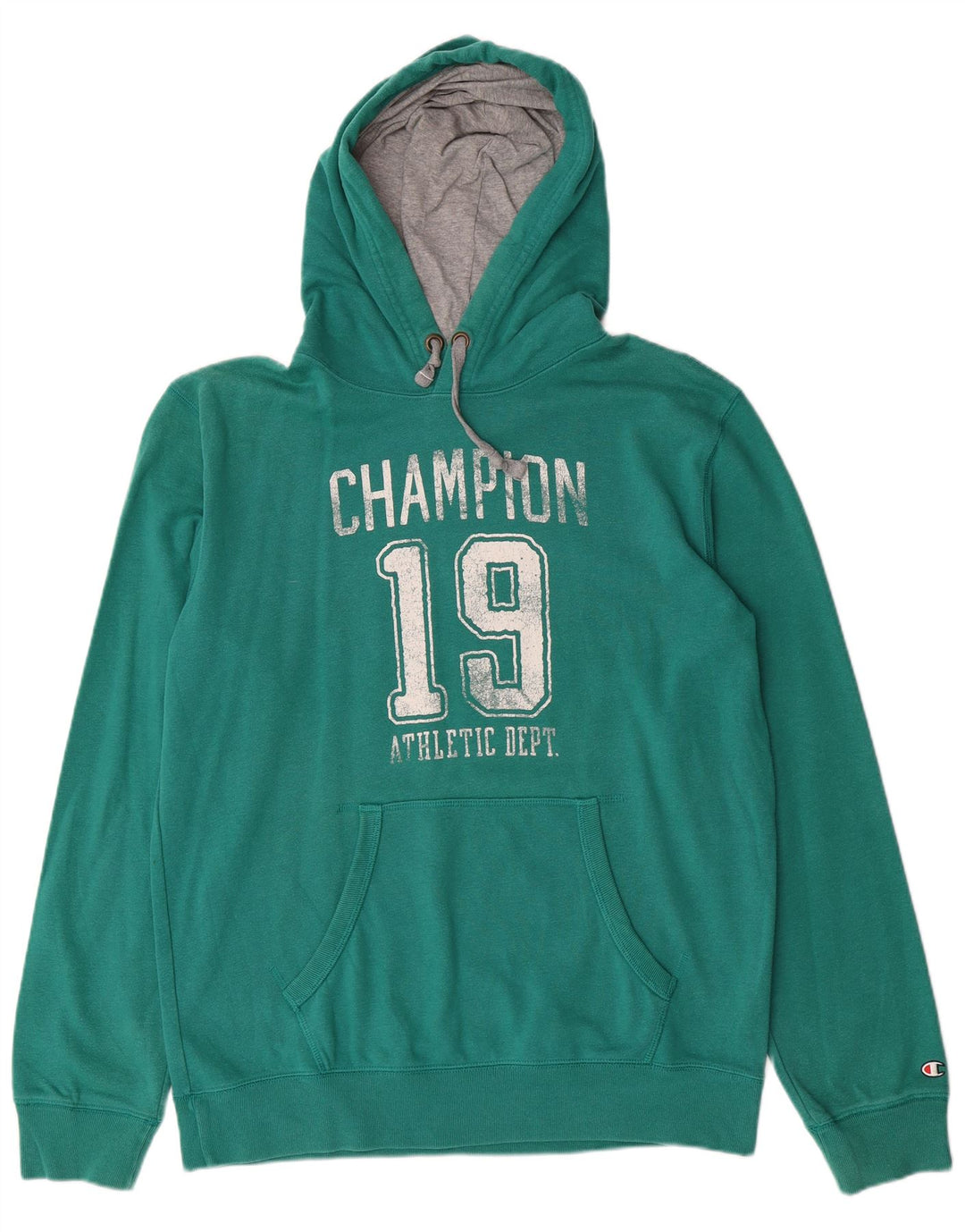CHAMPION Sudadera con capucha gráfica para hombre Jersey grande de algodón verde