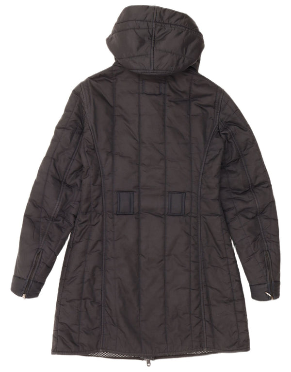 REFRIGIWEAR Abrigo acolchado con capucha para mujer UK 40 Mediano Azul marino Poliamida