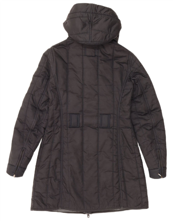 REFRIGIWEAR Abrigo acolchado con capucha para mujer UK 40 Mediano Azul marino Poliamida