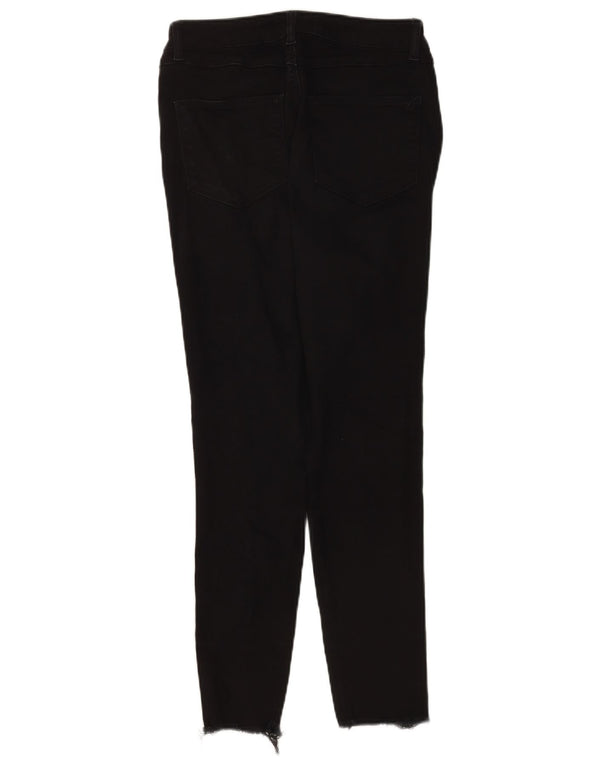 MINT VELVET Vaqueros ajustados para mujer UK 12 Medium W26 L26 Algodón negro