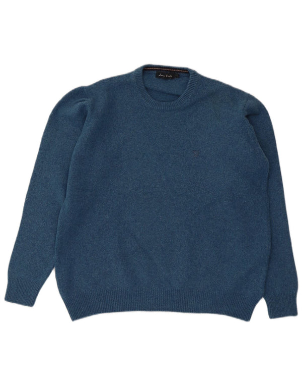 James Pringle Suéter tipo jersey con cuello redondo y ajuste regular para mujer UK 46 Azul grande