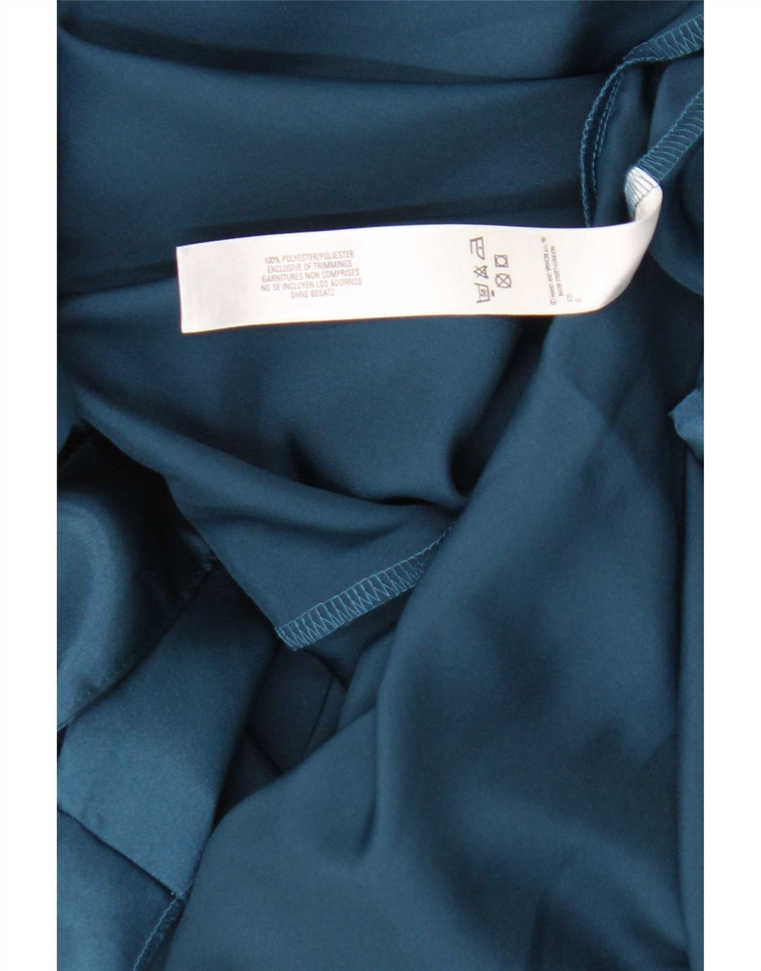 Marks & Spencer Vestido maxi para mujer UK 8/10 Pequeño Poliéster azul
