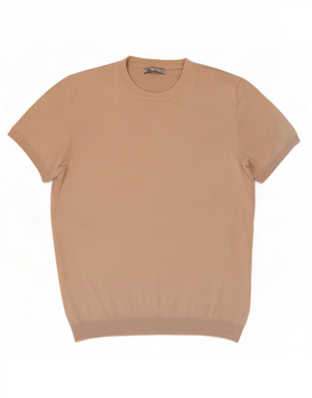 Zara Hombre Camiseta Top Small Beige