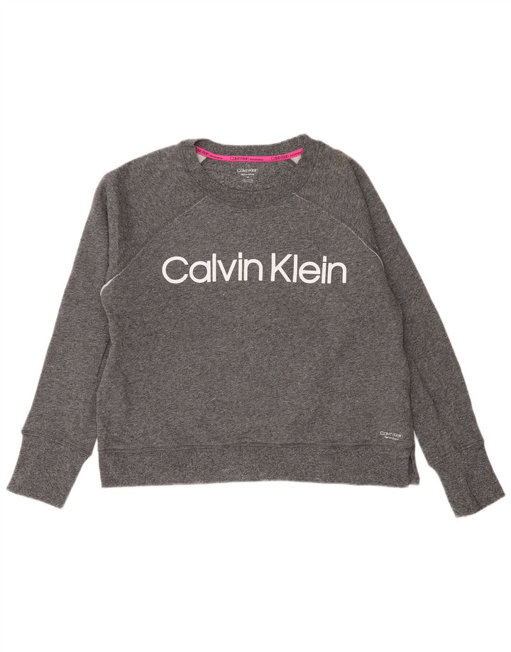 CALVIN KLEIN Sudadera de alto rendimiento para mujer UK 40 Gris medio