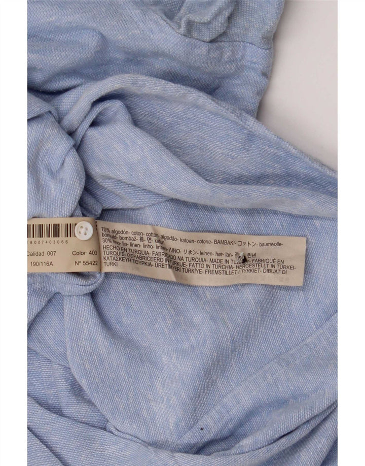 Camisa Massimo Dutti Hombre 2XL Azul Algodón
