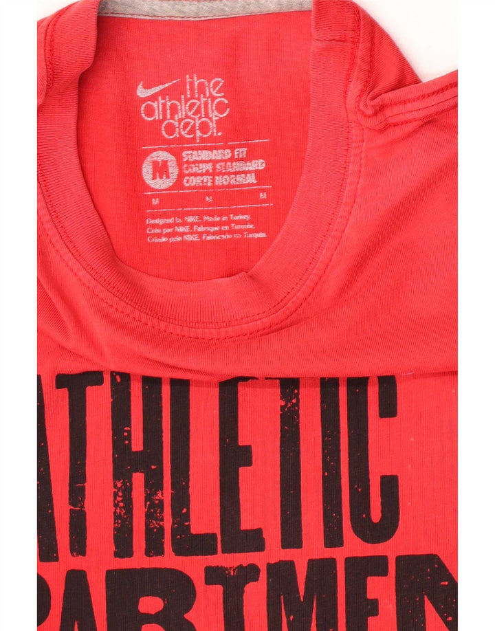 Nike Camiseta con gráfico de ajuste estándar para hombre, talla mediana, color rojo