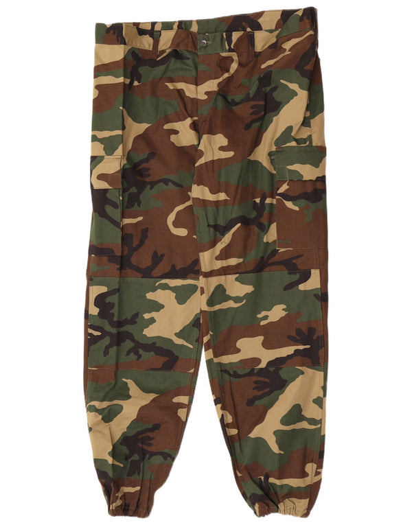 Vintage hombres Joggers pantalones cargo EU 54 2XL W42 L31 Ejército de camuflaje caqui