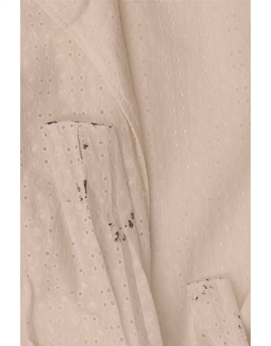 Naracamicie Blusa cruzada para mujer US 2 XS Algodón blanco