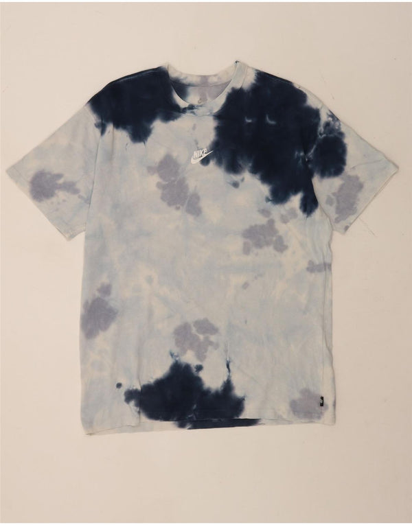 Nike Mens Loose Fit Loose Fit T-Shirt Top Medium Blue Tie Dye Cotton