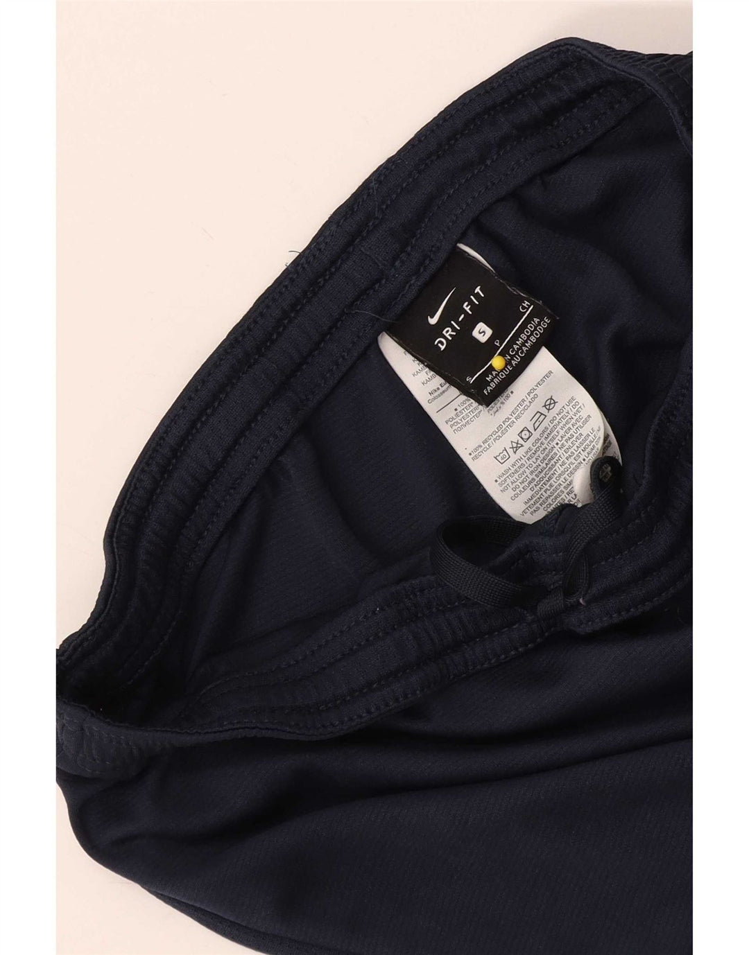 Nike Pantalones cortos deportivos Dri Fit para mujer UK 8 Small Azul marino Poliéster