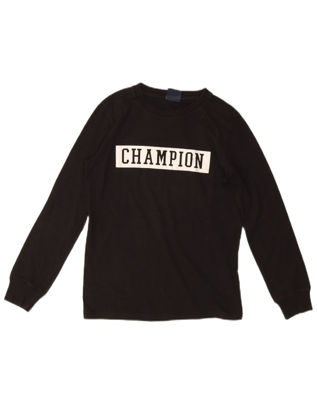 Champion Boys Graphic Top Manga Larga 11-12 Años Grande Negro