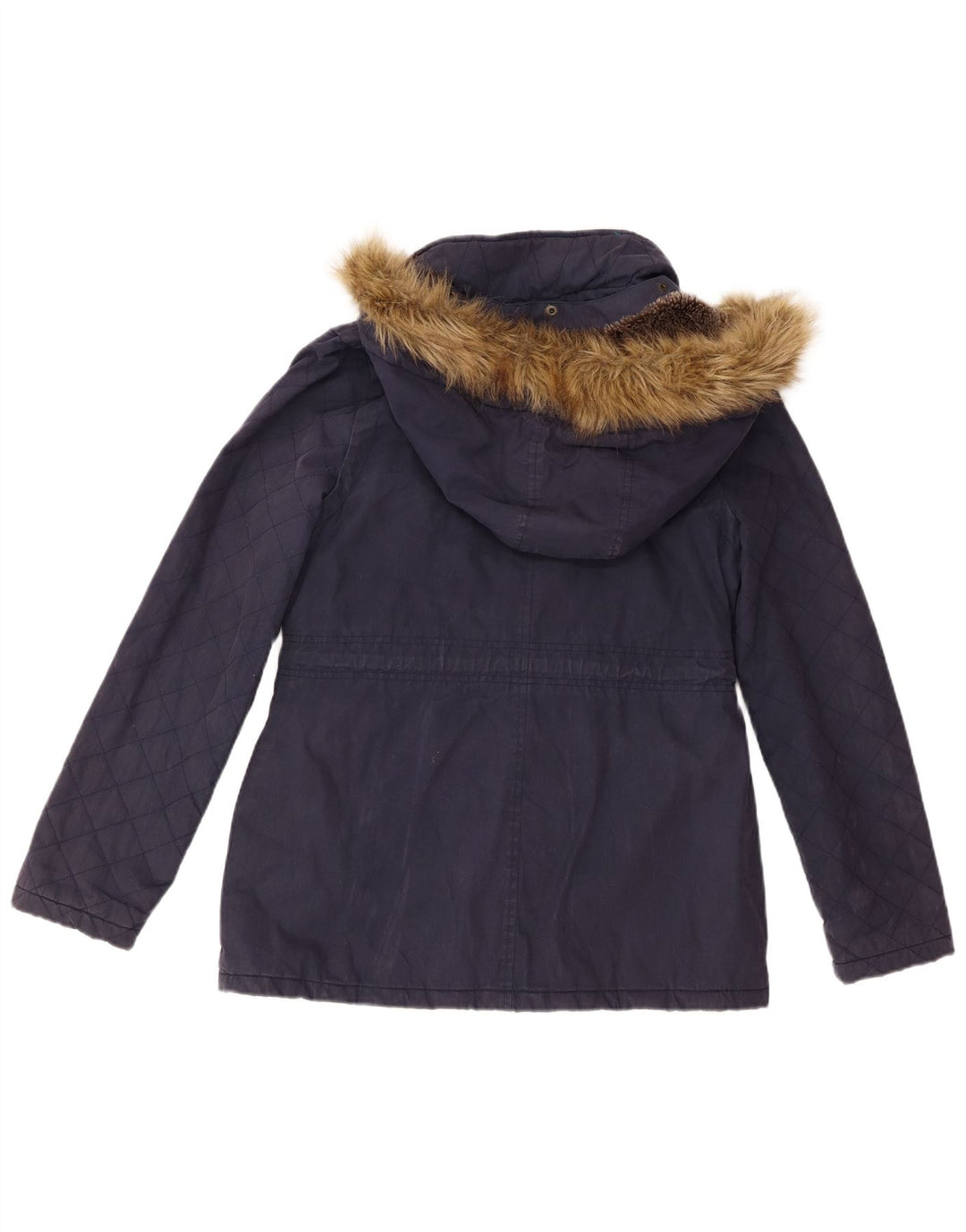 Chaqueta acolchada con capucha para mujer Fat Face UK 10 Small Azul marino Algodón
