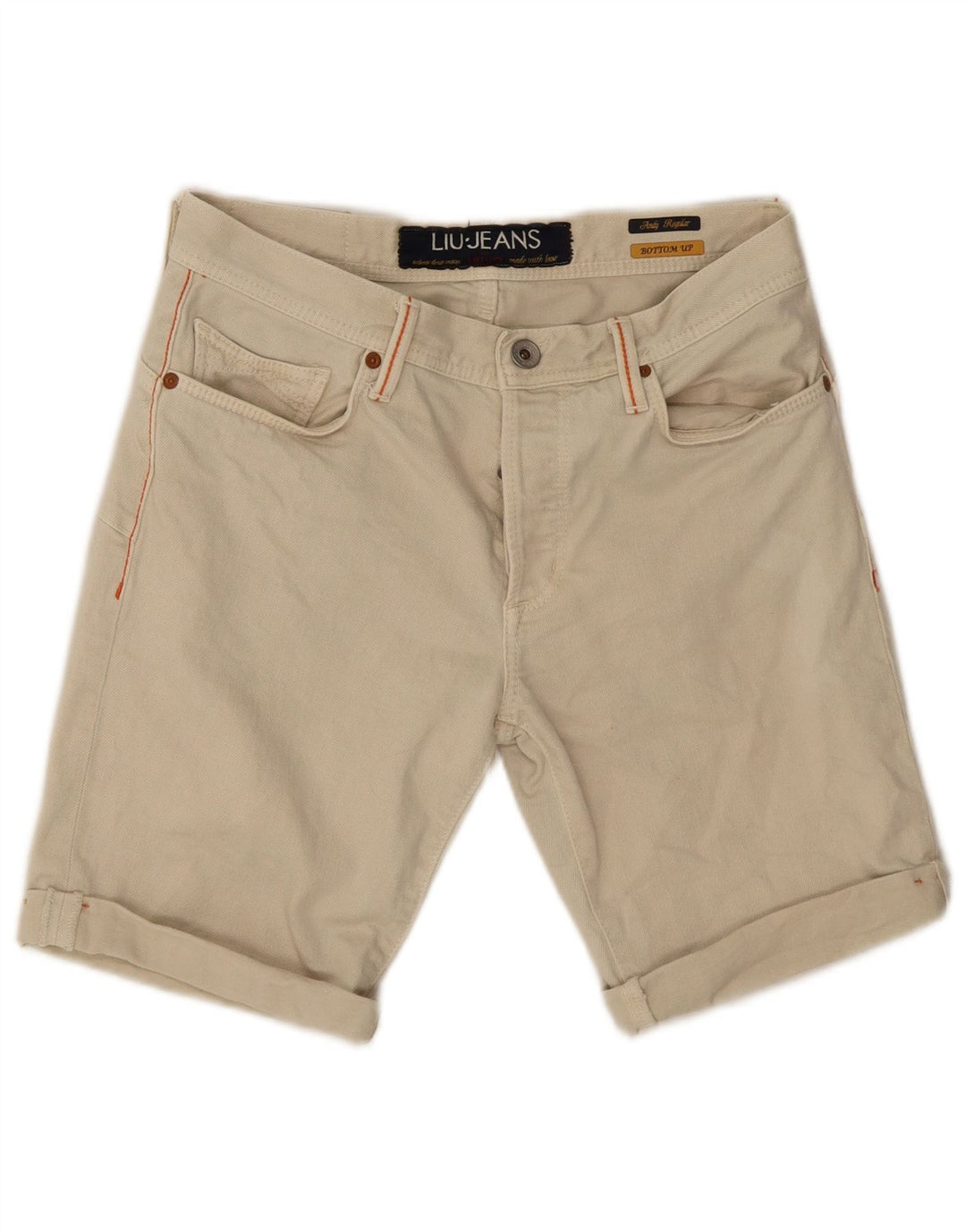 Pantalones cortos casuales regulares para hombre Liu Jo W31 Algodón beige medio