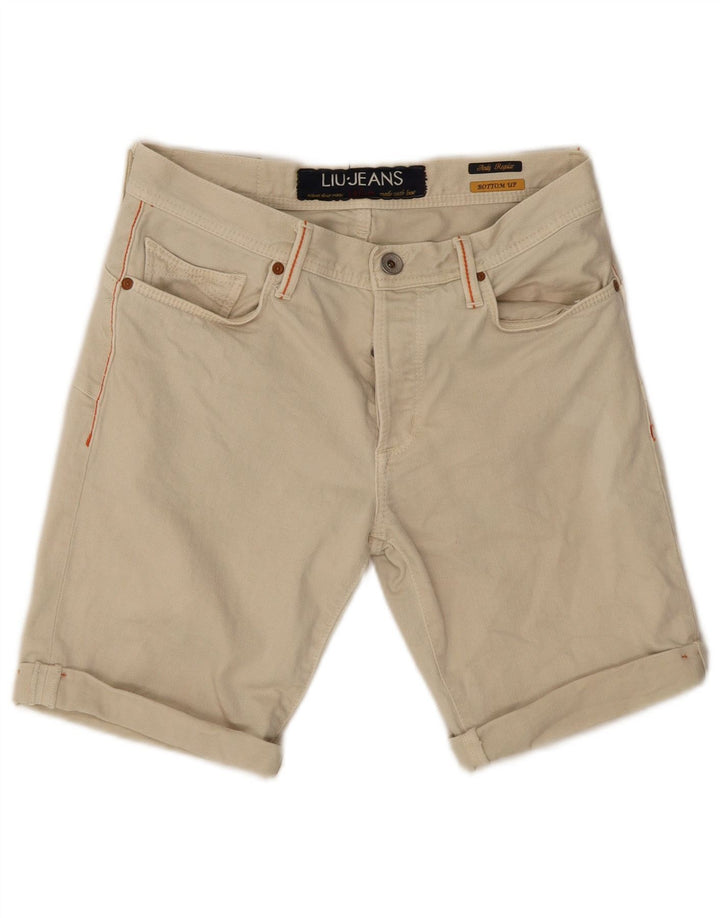 Pantalones cortos casuales regulares para hombre Liu Jo W31 Algodón beige medio
