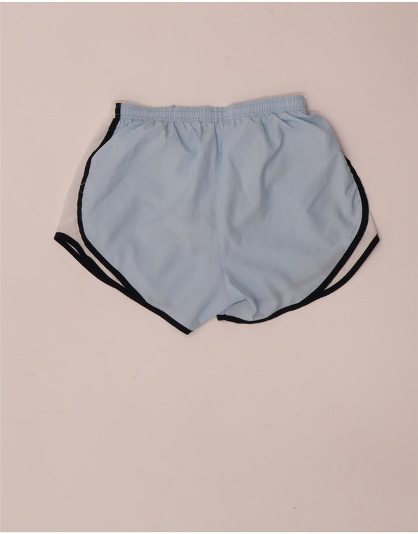 Nike Pantalones cortos deportivos de corte holgado para mujer UK 8/10 Small Blue Colourblock Sports