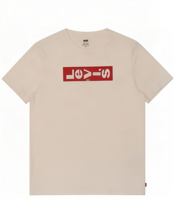 Levi's Camiseta gráfica para hombre Top Small White Cotton